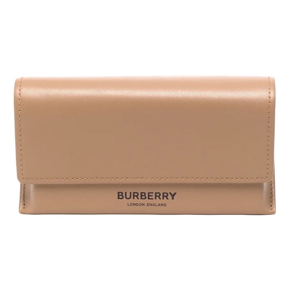 Burberry London England Leather Camel Sunglasses Case | Magnetic Flap